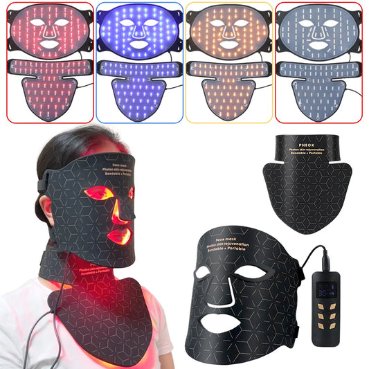 Masque LED en silicone 4 couleurs - photothérapie et soins infrarouges